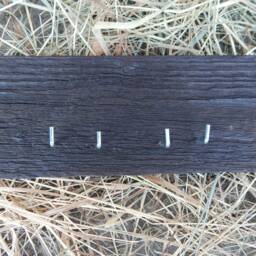 Handmade Reclaimed Wood Key Holder, Rustic Farmhouse Entryway Organizer - thumbnail 3
