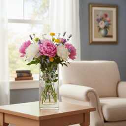 Personalised 40Th Birthday Flower Vase Gift Present With Floral Numbers - thumbnail 3