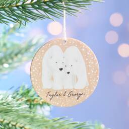 Personalised Couples Polar Bear Bauble