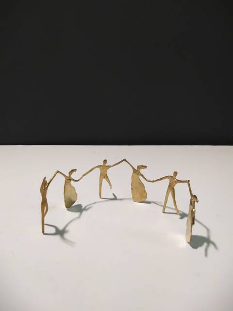 Handmade Bronze Circle Dance Sculpture - Limited Edition - image 1