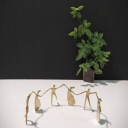 Handmade Bronze Circle Dance Sculpture - Limited Edition - thumbnail 4