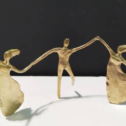 Handmade Bronze Circle Dance Sculpture - Limited Edition - thumbnail 3