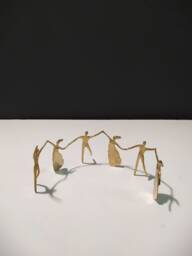Handmade Bronze Circle Dance Sculpture - Limited Edition - thumbnail 1
