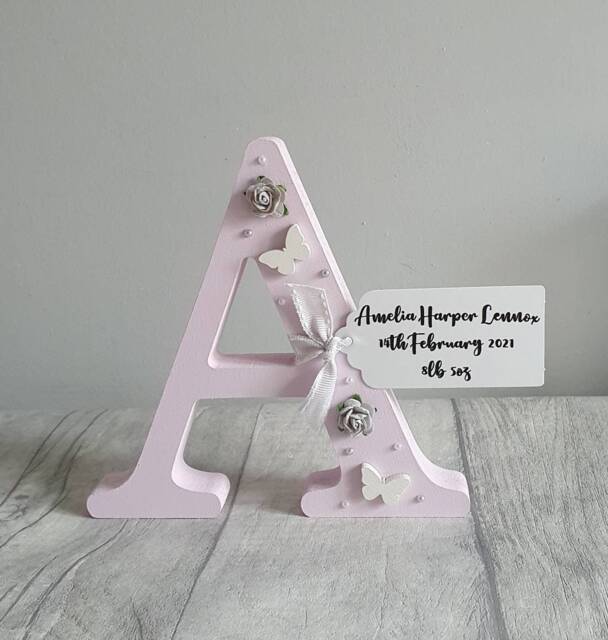 Freestanding Letter - Personalised New Baby Gift Nursery Decor Available in Any Colours - image 1