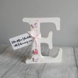 Freestanding Letter - Personalised New Baby Gift Nursery Decor Available in Any Colours - thumbnail 3