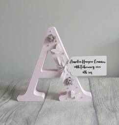 Freestanding Letter - Personalised New Baby Gift Nursery Decor Available in Any Colours - thumbnail 1