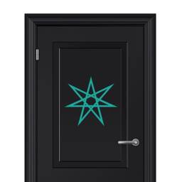 7-Pointed Star Septagram, Elven Faery Wall Art Pagan Wiccan Kabbalah Occult Sticker - thumbnail 2