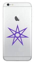 7-Pointed Star Septagram, Elven Faery Wall Art Pagan Wiccan Kabbalah Occult Sticker - thumbnail 3