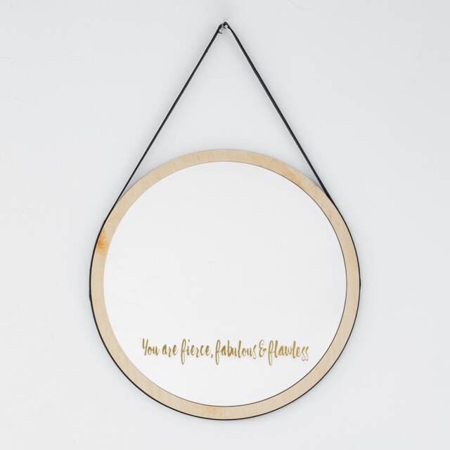 You Are Fierce, Fabulous & Flawless Mirror Decal Wall Sticker, Bathroom Decor, Motivational Quote, Inspirational Phrase, Rose Gold Gift - image 1