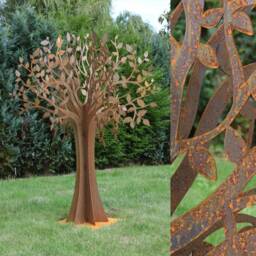 Contemporary Metal Tree Sculpture Garden Art, Indoor Decor