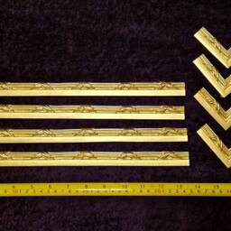 Large Frame Gilt Or White French Empire Style Decorative Onlay Applique Wall Furniture Moulding Pediment Plastic Decoration - thumbnail 3