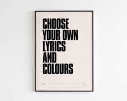 Custom Song Lyric - Personalised Music Print Wall Art A3 A4 A5 Poster Gift - thumbnail 1