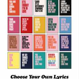 Custom Song Lyric - Personalised Music Print Wall Art A3 A4 A5 Poster Gift - thumbnail 3