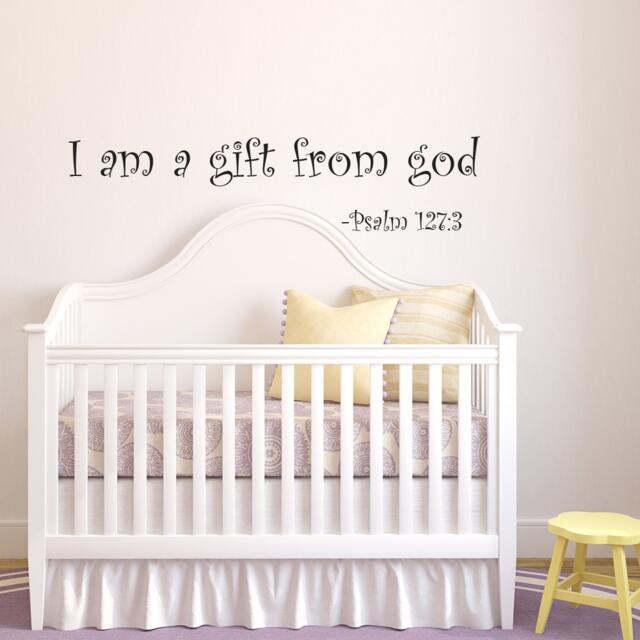 I Am A Gift Of God - Nursery Wall Decal Baby Vinyl Quotes Bible Verse Religious Words- 007 - image 1