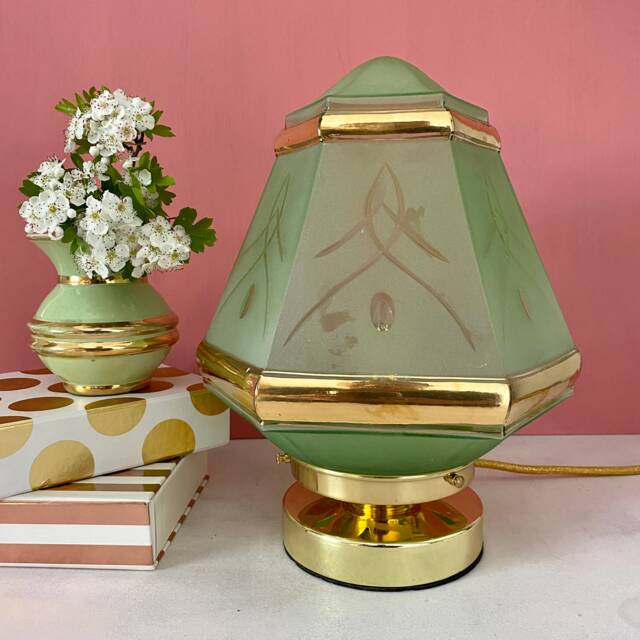 Vintage Art Deco Globe Table Lamp - image 1