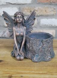 Kneeling Fairy Themed Planter - Home Accessories Gift Plant Pot Ornament - thumbnail 3