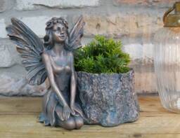 Kneeling Fairy Themed Planter - Home Accessories Gift Plant Pot Ornament