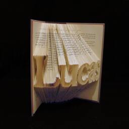 Lucas 5 Letter Names Folded-Book Art Sculpture - thumbnail 4