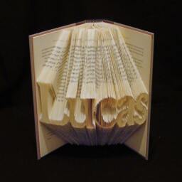 Lucas 5 Letter Names Folded-Book Art Sculpture - thumbnail 2