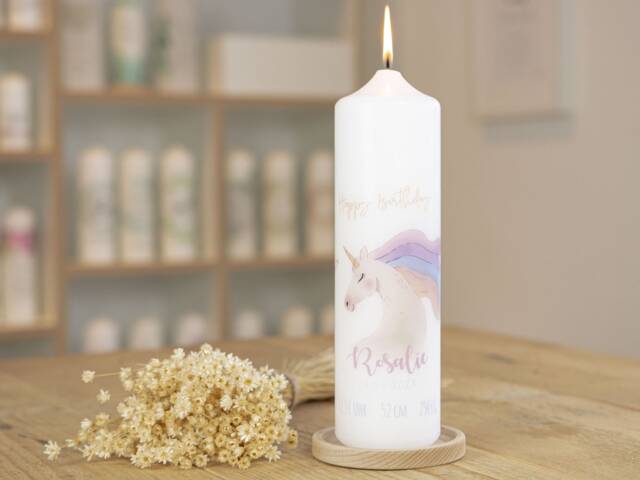 Unicorn Birthday Candle - Rosalie A Girl's Dream - image 1