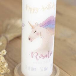 Unicorn Birthday Candle - Rosalie A Girl's Dream - thumbnail 2