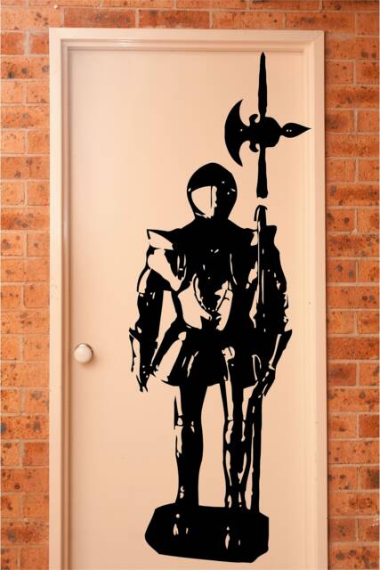 Banksy Knights Armor Sticker, Vinyl Wall Art Sticker, Transfer, Mural, Stencil, Easy To Apply, Instructions Included, Matt Finish - image 1