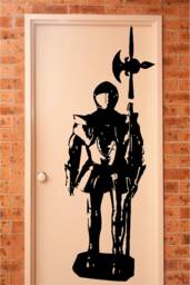 Banksy Knights Armor Sticker, Vinyl Wall Art Sticker, Transfer, Mural, Stencil, Easy To Apply, Instructions Included, Matt Finish - thumbnail 1