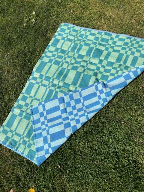 Handwoven Double Weave Blanket/Throw Baby Blanket/Lap Blanket 100% Soft Cotton. Ready To Ship - image 1