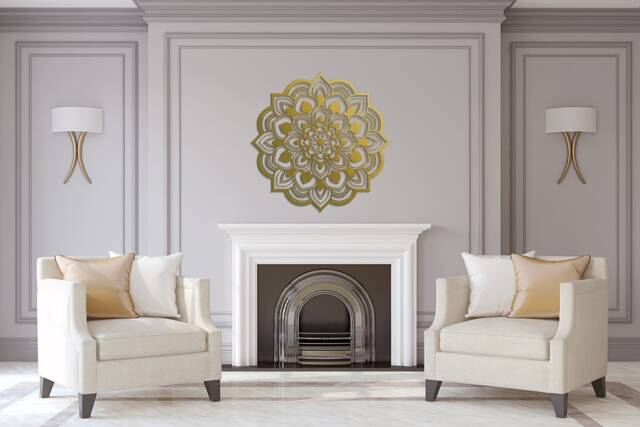 3D Mandala, Openwork Panel, Stylish Wall Decor, Ornate Graphics, Orient Style Wood Art, Ornament, Flower Of Life - image 1