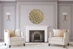 3D Mandala, Openwork Panel, Stylish Wall Decor, Ornate Graphics, Orient Style Wood Art, Ornament, Flower Of Life - thumbnail 1