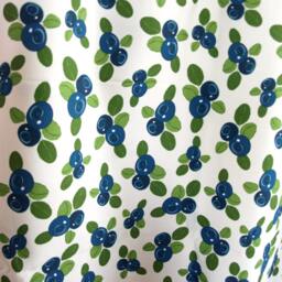 Curtain Panel Blue Blueberries White Green Leaves Modern Botanical House Decor Cafe Curtain Kitchen Valance , Table Linen Great Gift - thumbnail 3