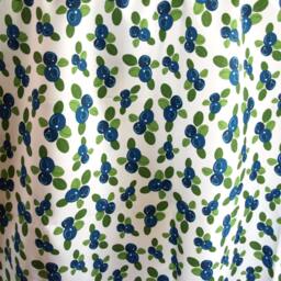 Curtain Panel Blue Blueberries White Green Leaves Modern Botanical House Decor Cafe Curtain Kitchen Valance , Table Linen Great Gift - thumbnail 2