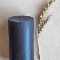 Rustic 100% Pure Beeswax Black Candles/Tall Natural Bee Swax Pillar Candles/Handmade Candles - thumbnail 4