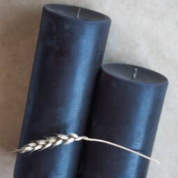 Rustic 100% Pure Beeswax Black Candles/Tall Natural Bee Swax Pillar Candles/Handmade Candles - thumbnail 2