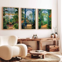 William Morris Set Of 3 Prints, Vintage Botanical Gardens Print, Kew Rousseau Wall Art, Floral Poster, Flower Art - thumbnail 3