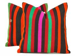 Set Of 2 Handwoven Wool Kilim Pillow Covers - thumbnail 1