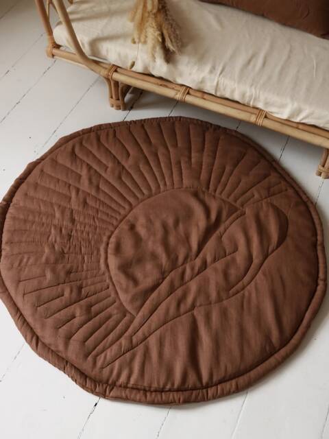 Brown Sun Linen Baby Play Mat - Boxkleed - image 1