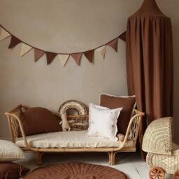 Brown Sun Linen Baby Play Mat - Boxkleed - thumbnail 3