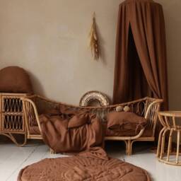 Brown Sun Linen Baby Play Mat - Boxkleed - thumbnail 2