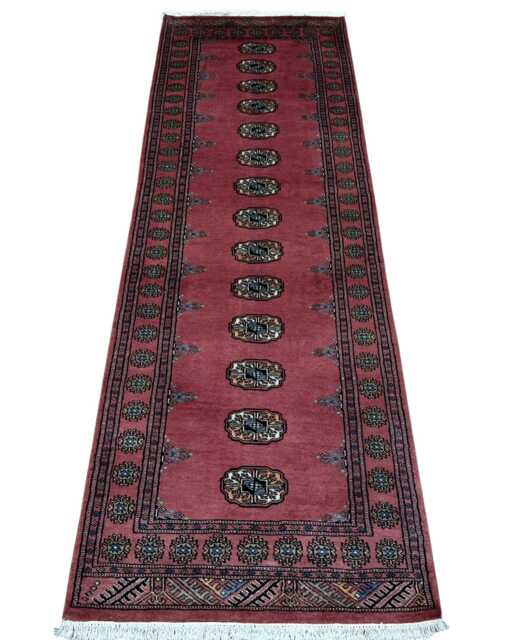 2.6x8 Pink Color Bokhara Rug - Runner Hallway Luxury Bukhara Fine Quality Woolen Afghan - image 1