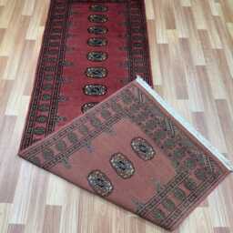 2.6x8 Pink Color Bokhara Rug - Runner Hallway Luxury Bukhara Fine Quality Woolen Afghan - thumbnail 4