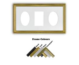 "Ornate Gold Multi Aperture Photo Frame Shabby Chic Collage - 20""x10" - thumbnail 1