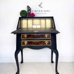 Writing Bureau/Desk in Blue - Sold Available To Commission - thumbnail 2