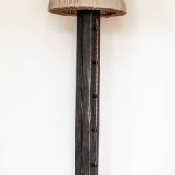 Handmade Reclaimed Wood Floor Lamp Base With Vintage Elements - thumbnail 2