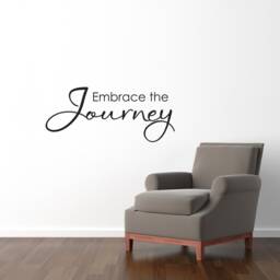 Embrace The Journey Wall Decal Inspirational Quote Vinyl - thumbnail 1