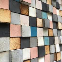 Reclaimed Wood Headboard Wall Art - Handmade Sound Diffuser - thumbnail 4