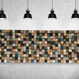 Reclaimed Wood Headboard Wall Art - Handmade Sound Diffuser - thumbnail 2