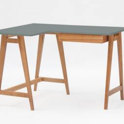 L-Shaped Corner Desk With One Drawer - Luka Oak Finish, Left Hand - thumbnail 2