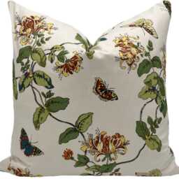 Colefax & Fowler Honeysuckle Yellow/Orange Cushion Cover Pillow Double Sided - thumbnail 2