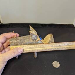 Wooden Folk Art Pig #a - Handmade Free Shipping - thumbnail 2
